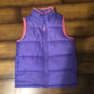 Osh kosh puffer vest (purple/pink) girls size 10